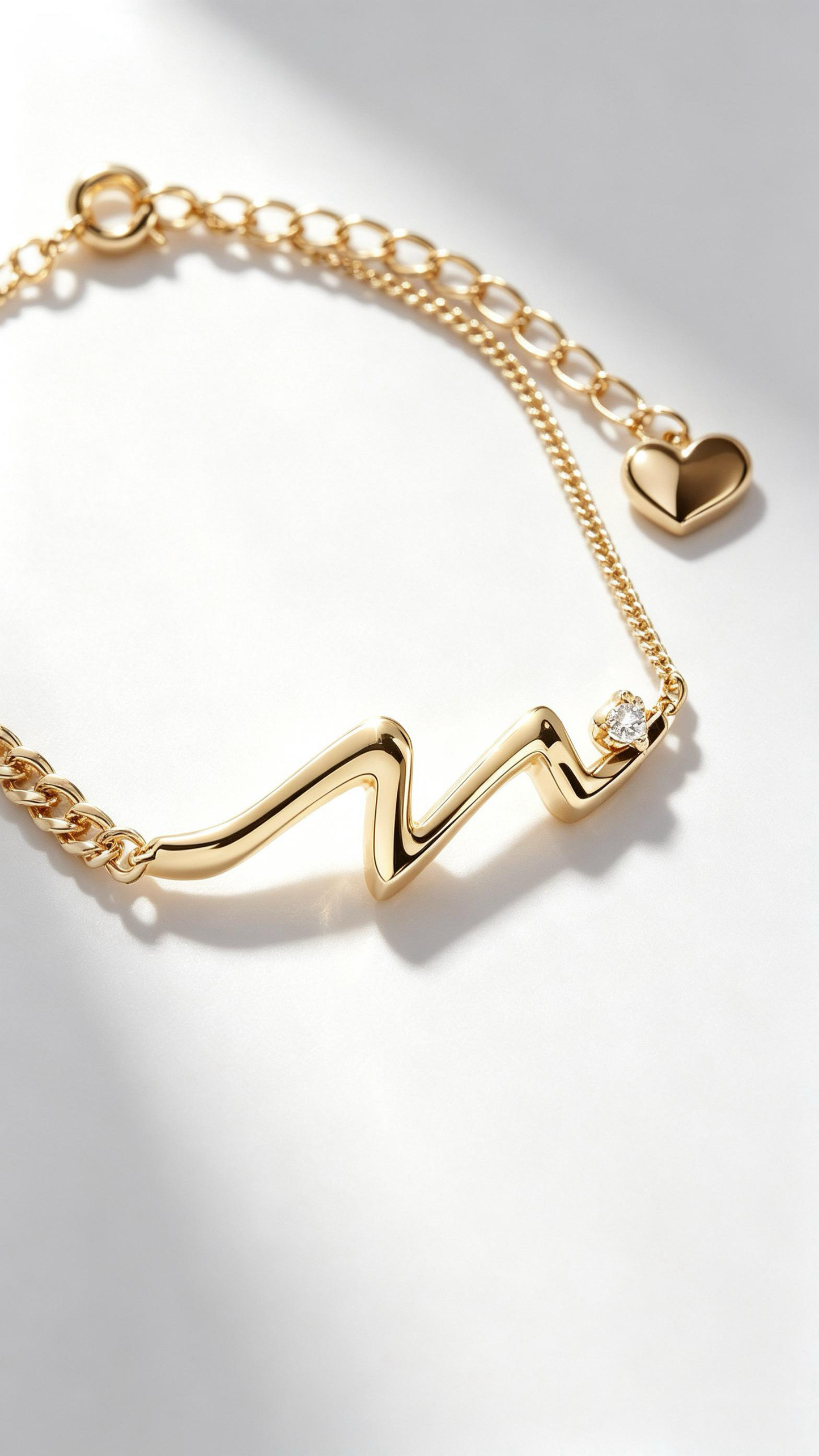 Irregular Wave Bracelet, Silver-Plated Copper