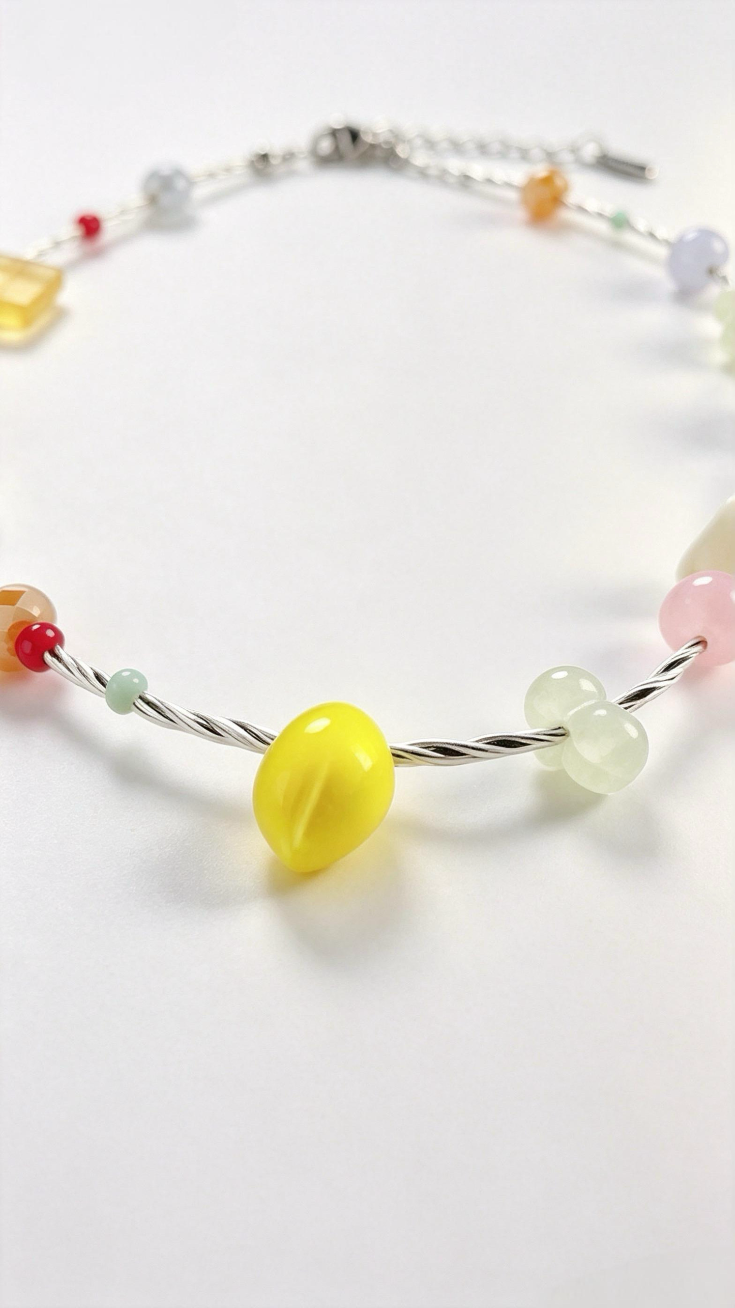 "Artisan Lemon Blossom Cluster Chain"