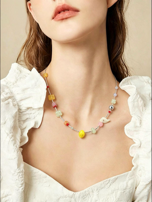 "Artisan Lemon Blossom Cluster Chain"