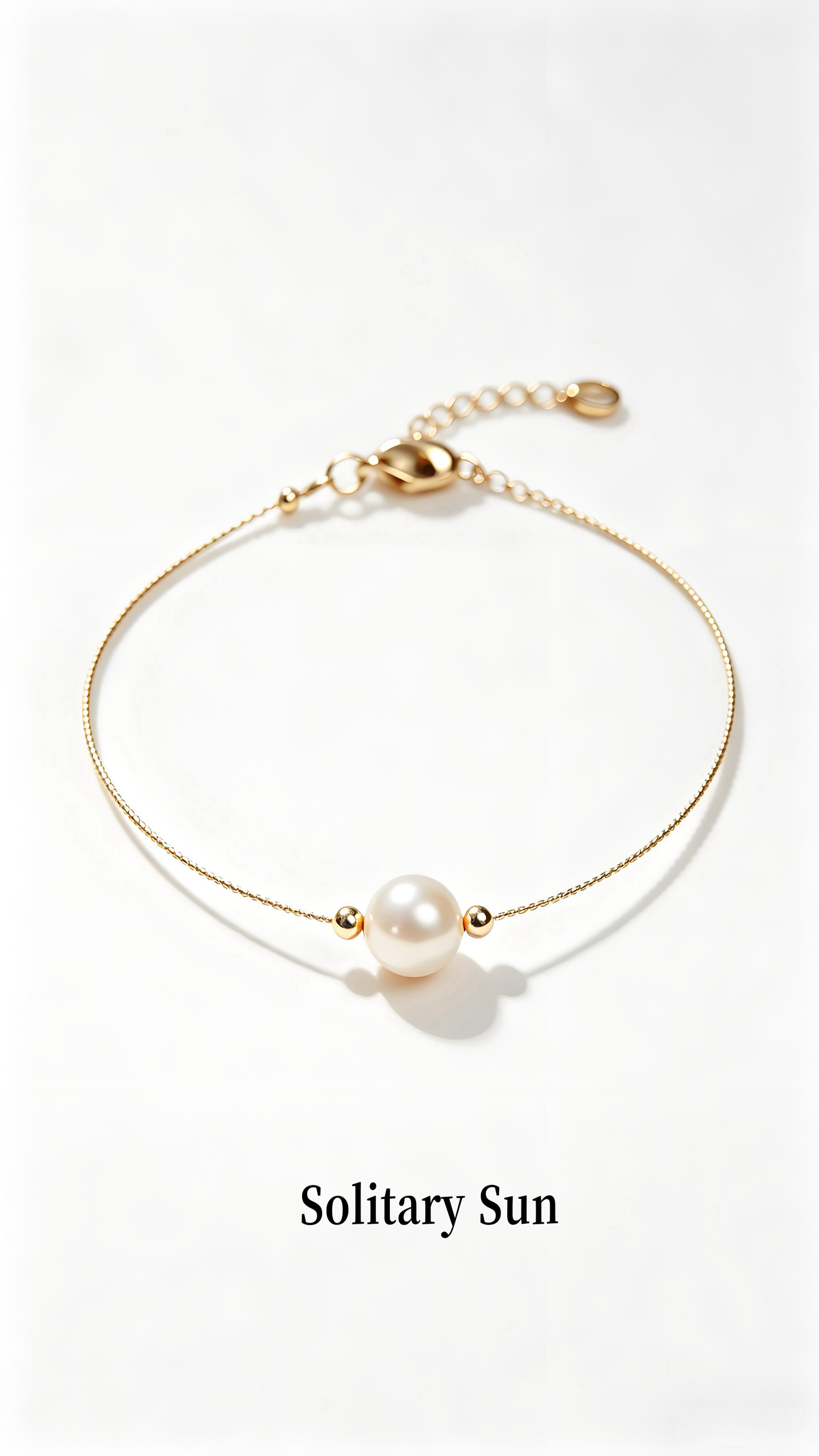 Minimalist Single Pearl Gold Chain Bracelet, Dainty Everyday Wrist Jewelry